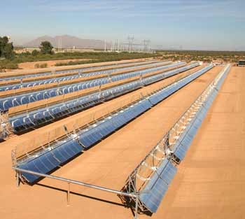 The completed 1 MW trough-style concentrated solar power project  for Arizona's APS utility.