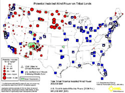 Potential installed wind power