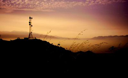 Caption: Haze at sunset over the San Bernadino Valley, Calif.<P>

Credit: Mike Cubison, CU-Boulder