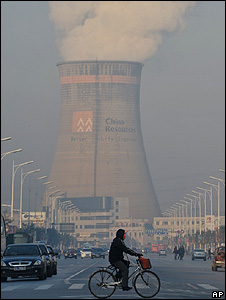 Coal power station's cooling tower, China (Image: AP)