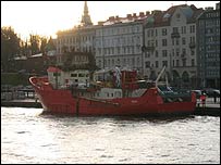 Survey vessel in Helsinki