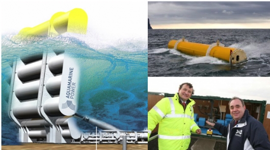 The Oyster wave energy device was launched this week by Scotland's First Minister Alex Sal...