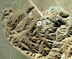 Satellite image of new uranium enrichment facility being built near the city of Qom, Iran. (AP photo)