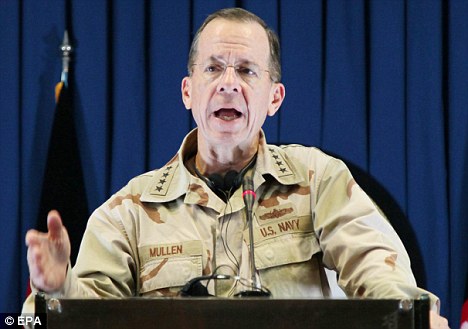 War option: America's top military chief Admiral Mike Mullen said a military strike is an option against Iran 
