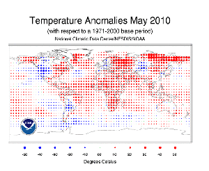 Temperature anomalies May 2010.