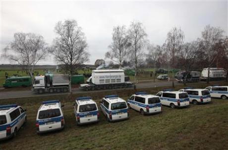Nuclear Convoy Ends Five-Day Trek In Germany Photo: Reuters/Christian Charisius