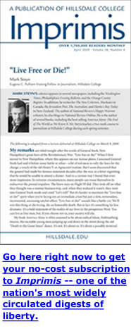 IMPRIMIS -- One of America's Most Widely Circulated Digests of Liberty