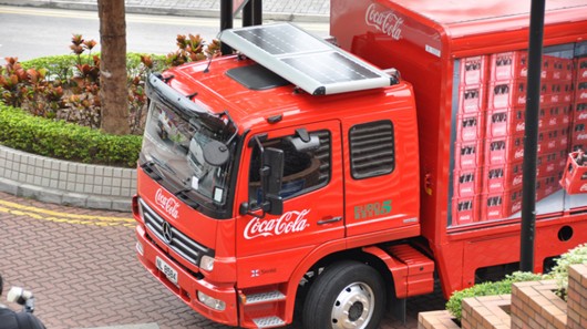 The solar-powered AC system test vehicle