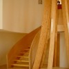 The central support an spiral staircase in a Domespace home