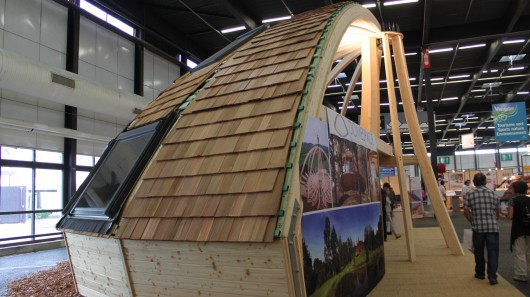 On show at Viv'expo in Bordeaux - a cutaway model of a Domespace home