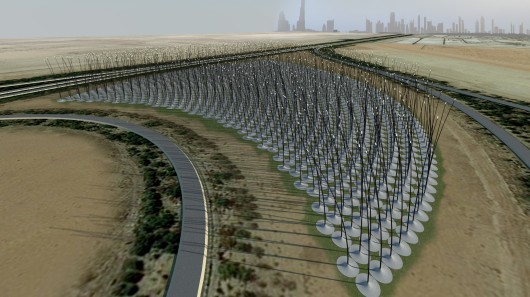 The Windstalk concept would generate electricity from the wind without turbines
