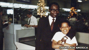 Barack Obama and his father Barack Obama Sr