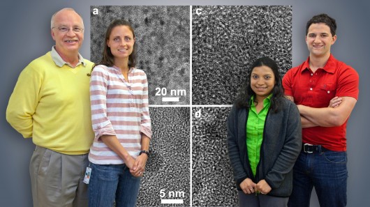A scientific team including Christian Kisielowski, Anne Ruminski, Rizia Bardhan and Jeff U...