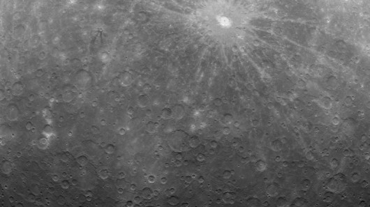 The first image of Mercury captured from orbit by MESSENGER (Image: NASA)