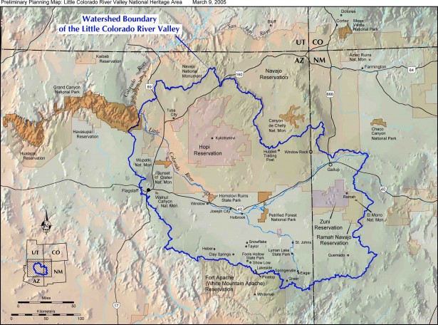 Little Colorado Water Rights Bill Met With Protests From Navajo and Hopi Communities Little Colorado Watershed Boundary www.archaeologysouthwest.org 615x456 Little Colorado Water Rights Bill Met With Protests From Navajo and Hopi Communities