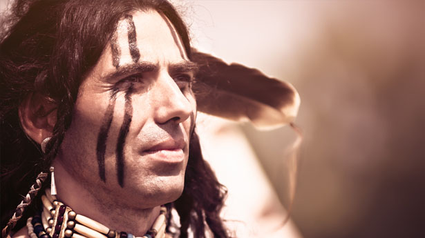[Portrait of Native American via Shutterstock]