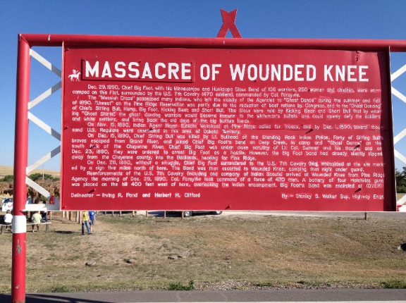 Wounded Knee Sign