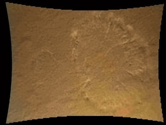 Ground image taken by Curiosity during landing (Image: NASA/JPL-Caltech)