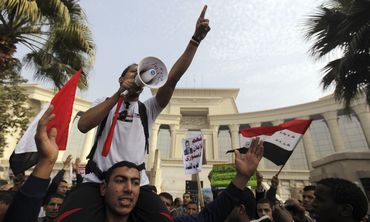 Morsi supporters outside Constitutional Court
