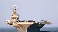The aircraft carrier USS Abraham Lincoln (CVN 72) sails in the Indian Ocean near Indonesia, February..