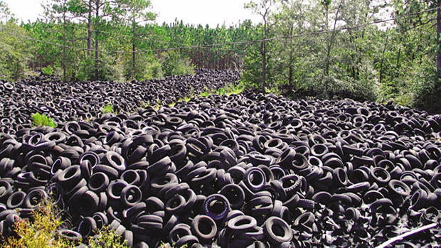 The province of Quebec announced it has cleaned up all of its 45.5 million scrap tires through recycling.
