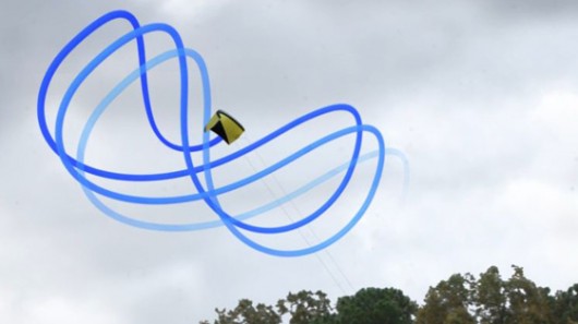 The system developed at Langley flies a kite in a figure-8 pattern to power a generator on...