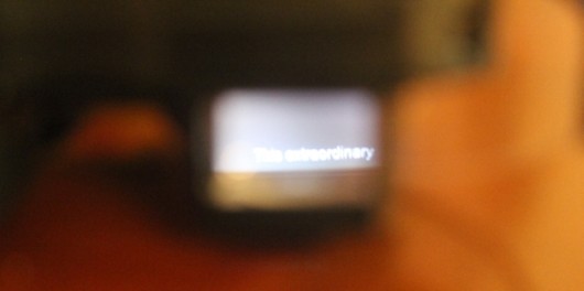 The Vuzix Star 1200 augmented reality glasses are showing the translated text as subtitles (Image: Will Powell)