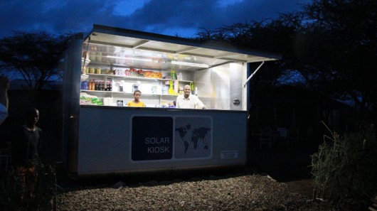The portable SolarKiosk is an autonomous business unit that sells energy, products, ...