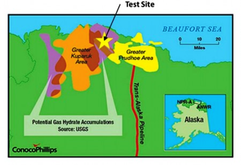 Methane Hydrate Test Site Map