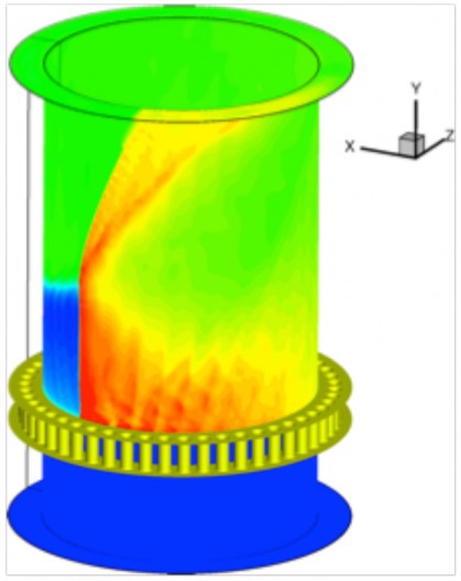 A model of a Rotating Detonation Engine constructed by NRL researchers (Image: U.S. Naval ...
