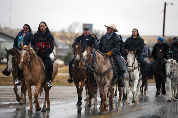 Russell Means Memorial Services Bigfoot Riders e1351129929656 Russell Means Begins His Final Journey as Family and Supporters Gather for First of Four Memorials
