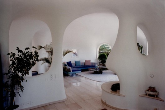 The interiors of the Earth Houses by Vetsch Architektur are as homely and comfortable as m...