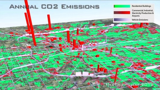 Hestia is a software system that shows building-by-building CO2 emissions 