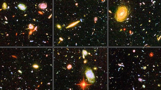 Vignettes from the Hubble Ultra Deep Field image. 'Space is big. You just won't believe ho...