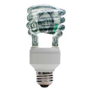 energy savings money lightbulb