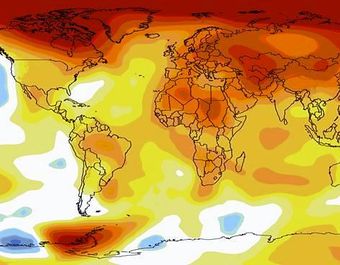Map of global temperature anomalies