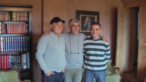 Murat, Yildiz, and Halil at Rene's villa on April 8, 2013