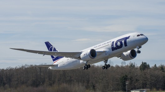 The 787 Dreamliner used in the test