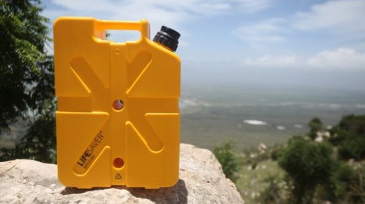 The Jerrycan offers 18.5 liters (4.9 gallons) of water-purifying and carrying capacity