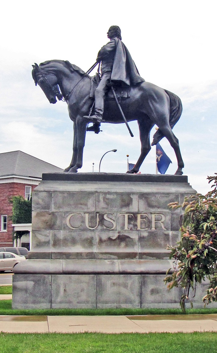 This George Armstrong Custer Equestrian Monument is in Monroe, Michigan. (Detroit1701.org)