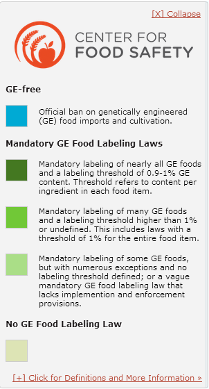 gmo map legend Breakdown of GMO Labeling Laws in Each Country (Global Map)