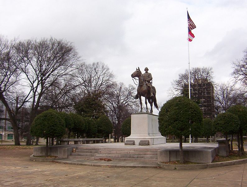 This statue of Nathan Bedford Forrest is in Memphis. (Wikimedia)