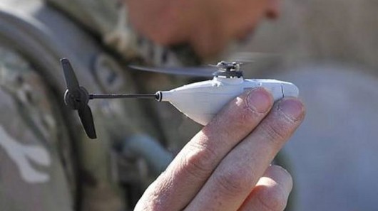 British soldiers in Afghanistan have been issued palm-sized Black Hornet Nano UAVs to scou...