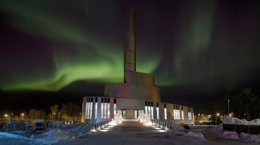 The titanium-clad Cathedral of the Northern Lights (Photo: Adam Mrk/schmidt hammer lassen...