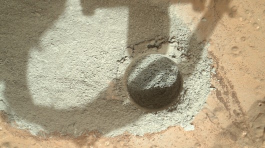 Mini drill test by NASA's Mars rover Curiosity (Image: NASA/JPL-Caltech/MSSS)