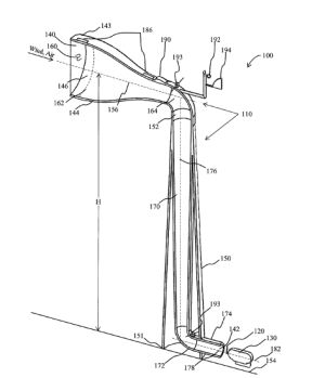 Allaei's wind catcher concept as he described it in one of his patents.