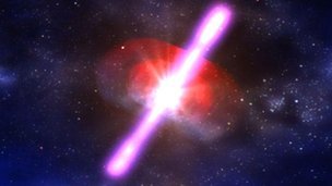 Gamma rays burst (artists impression)