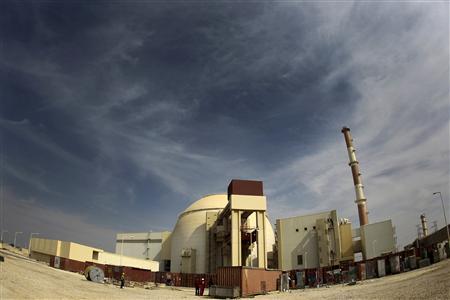 A general view of the Bushehr nuclear power plant, some 1,200 km (746 miles) south of Tehran in this October 26, 2010 file photo. REUTERS-IRNA-Mohammad Babaie-Files (IRAN - Tags: POLITICS ENERGY ENVIRONMENT)