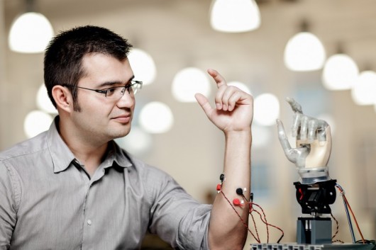 Thought-controlled prosthetic arm