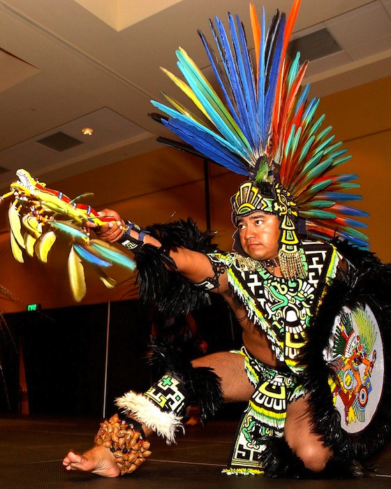 An Aztec dancer (Courtesy Eastern Band of Cherokee Indians)
